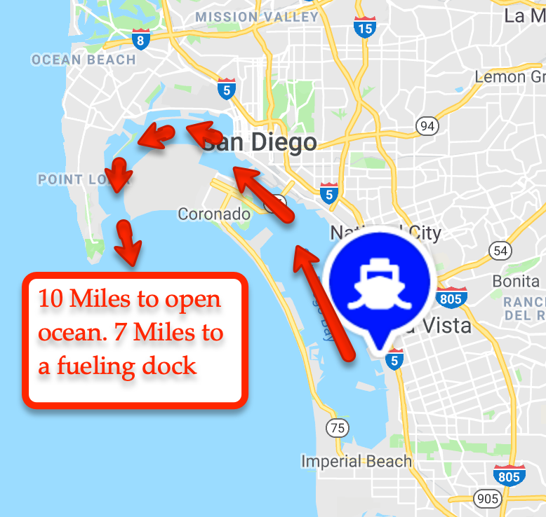 Chula Vista Marina 10 miles to ocean